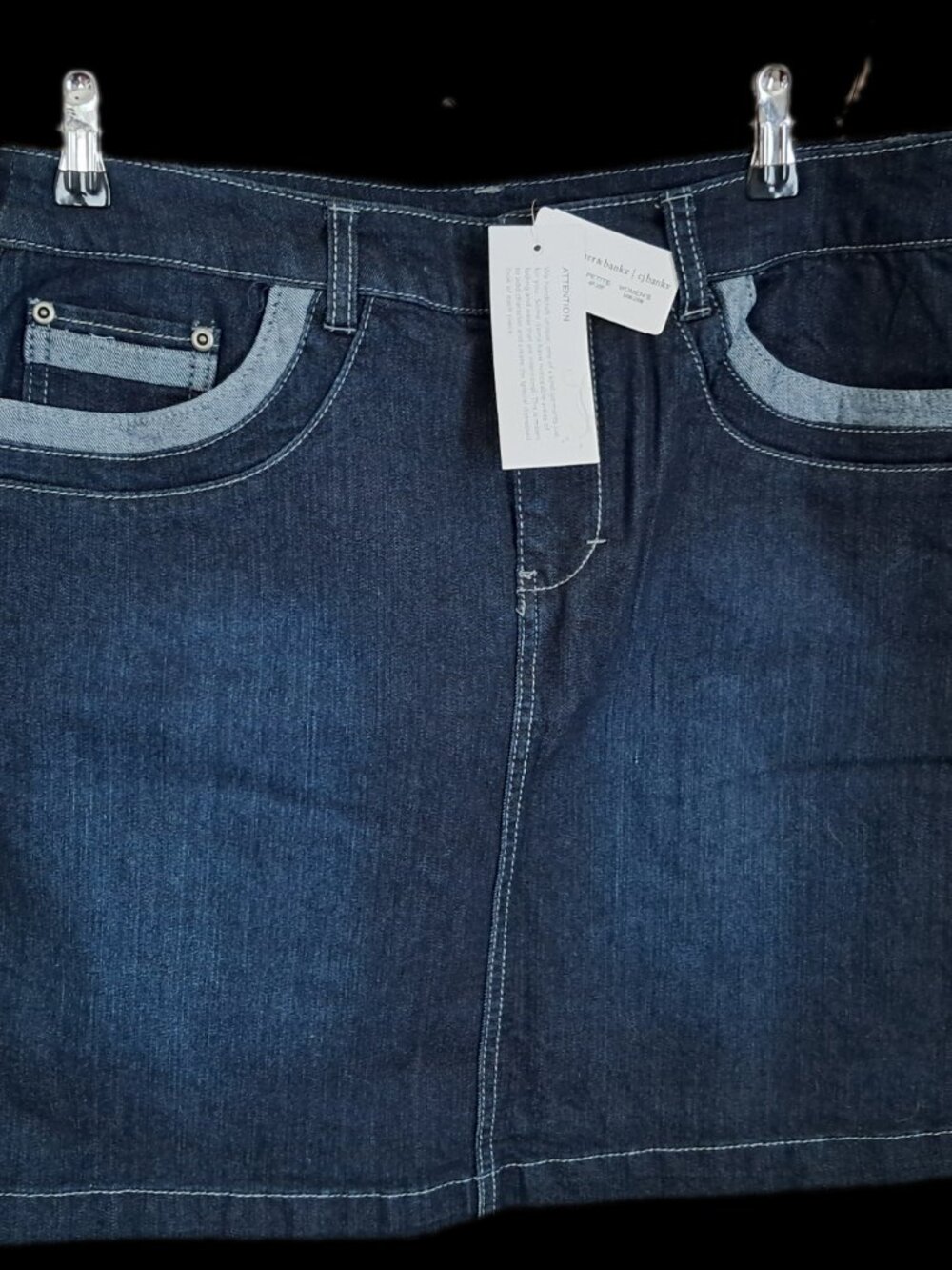 Christopher & Banks Stretch Denim Jeans SKORT Size 10 NWT